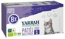 YARRAH CAT ALU PATE MULTIPACK CHICKEN / TURKEY 8X100 GR