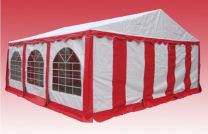 Premium Partytent PVC 3x6x2 mtr in Wit-Rood