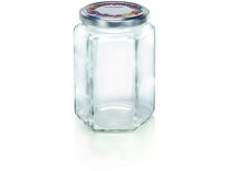 Leifheit 3211 Jampot Zeshoekig 770ml Glas/Zilver 