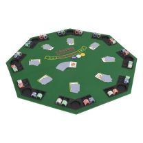  Poker tafelblad voor 8 spelers 2-voudig inklapbaar groen