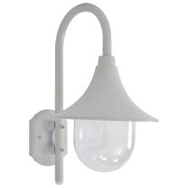  Tuin wandlamp E27 42 cm aluminium wit
