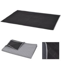  Picknickkleed 150x200 cm grijs en zwart