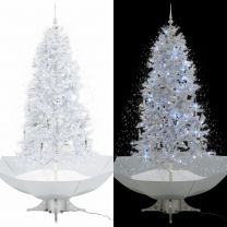  Kerstboom sneeuwend met paraplubasis 190 cm wit