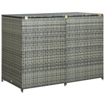  Containerberging dubbel 148x77x111 cm poly rattan antraciet