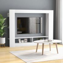  Tv-meubel 152x22x113 cm bewerkt hout wit