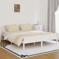  Slaapbank 160x200 cm massief grenenhout wit