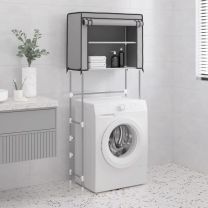  Opbergrek voor boven wasmachine 2-laags 71x29,5x170,5 cm grijs