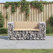  Tuinbank schanskorfontwerp 143x71x65,5 cm massief grenenhout