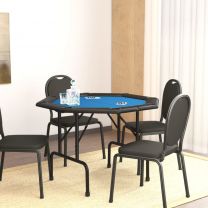  Pokertafelblad voor 8 spelers inklapbaar 108x108x75 cm blauw