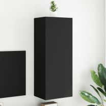  Tv-wandmeubel 40,5x30x102 cm bewerkt hout zwart