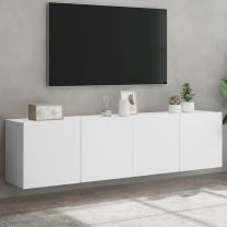  Tv-meubels 2 st wandgemonteerd 80x30x41 cm wit