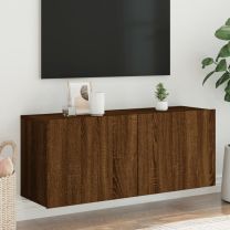 Tv-meubel wandgemonteerd 100x30x41 cm bruineikenkleurig
