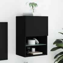  Tv-meubel met LED-verlichting 40,5x30x60 cm zwart