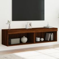  Tv-meubels met LED-verlichting 2 st 60x30x30 cm bruineikenkleur
