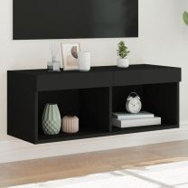  Tv-meubel met LED-verlichting 80x30x30 cm zwart