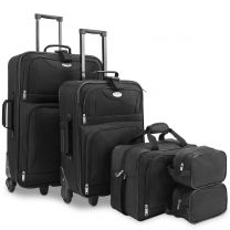 5 delige reiskoffer set, koffers, trolley zwart