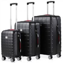 Hardcase Kofferset Exopack 3-delig Zwart ABS