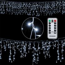 Regenlicht ketting LED Kerstmis koud wit 10m met afstandsbediening