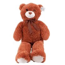 Knuffelbeer - Teddybeer met Strik 100 cm kleur donker-bruin