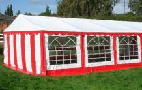 Classic Plus Partytent PVC 3x6x2 mtr in Wit-Rood