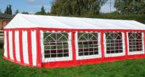 Classic Plus Partytent PVC 5x8x2 mtr in Wit-Rood