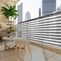 Balkon Privacy Scherm Grijs-Wit  afm. 1,4 x10m