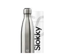 Slokky Element Zilver Thermosfles & Drinkfles - 500ml - RVS dop