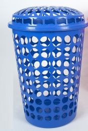 Wasmand kunststof kleur blauw , inhoud 75 liter