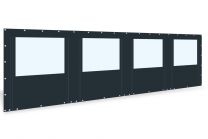PVC zijwand met raam en ritsen | 8 meter breed | 250cm hoog , kies je kleur