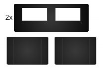 Zijwandenset | Easy up 4×6 m – Professional | Heavy duty PVC , kleur Zwart